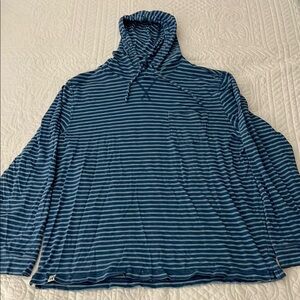 Johnnie-O Zeus indigo blue striped hoodie